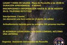 III Ruta de Senderismo Nocturno con observación del cielo