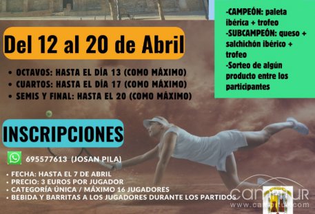 I Torneo de Tenis de Semana Santa en Granja de Torrehermosa