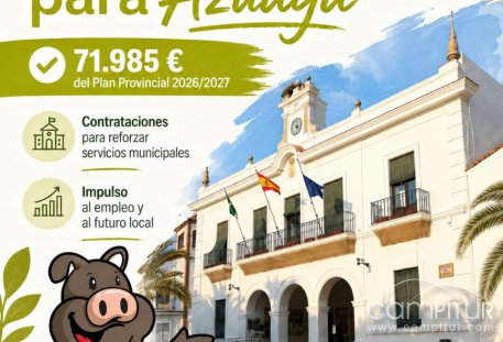 Azuaga recibirá cerca de 72.000 euros del nuevo plan de empleo